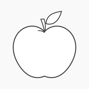苹果轮廓简笔画图片