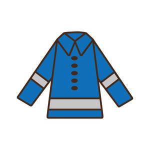 卡通防护蓝色夹克反映带设计照片