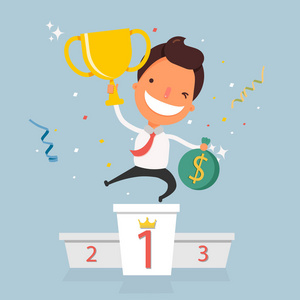 快乐的商人骄傲概念图片