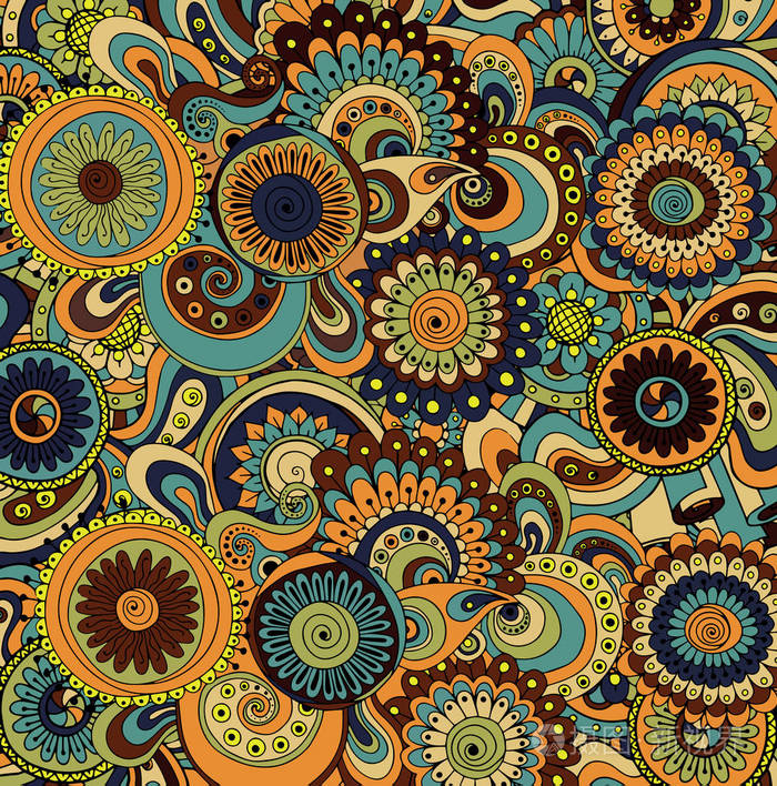 抽象的图案组成的花.矢量