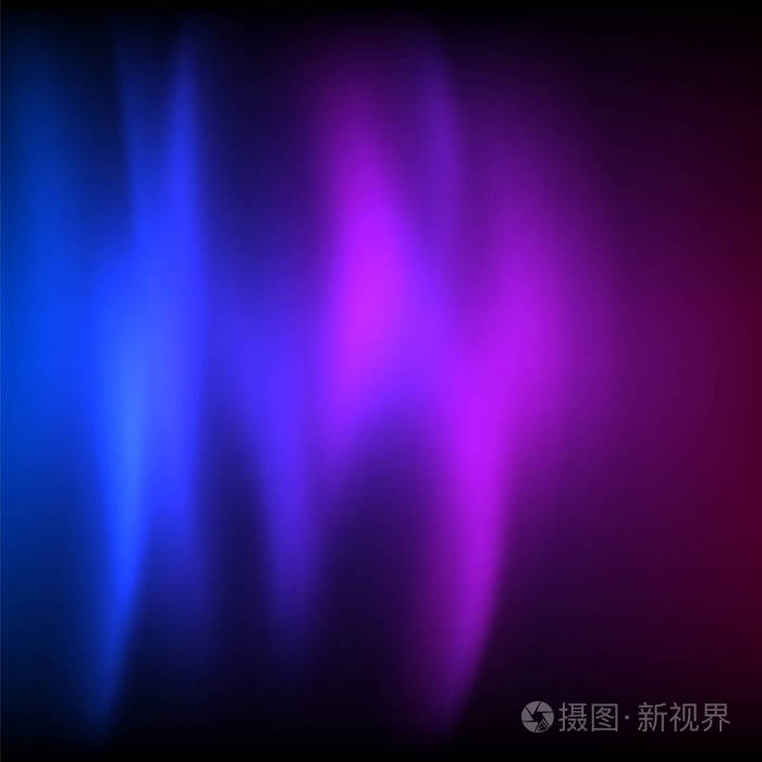 氖辉光的深蓝色紫色背景北极光蓝光