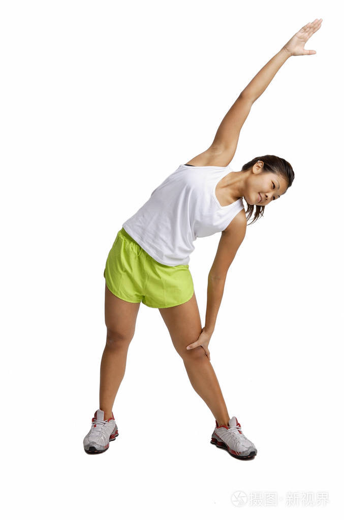 女人在做伸展运动照片-正版商用图片1rfggb-摄图新视界