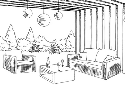 楼顶花园施工图图片-楼顶花园施工图素材-楼顶花园施工图插画-摄图新