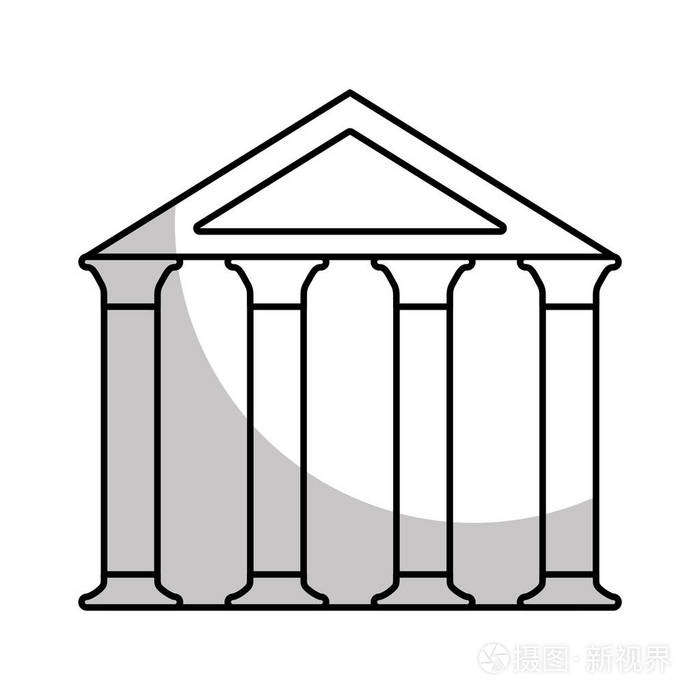 法院建筑孤立的图标插画-正版商用图片1rfyhe-摄图新视界