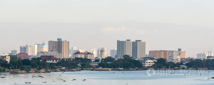 商务区城市景观在曼谷