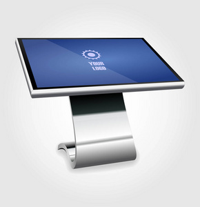 促销的交互式信息亭终端站触摸屏显示.小样模板照片