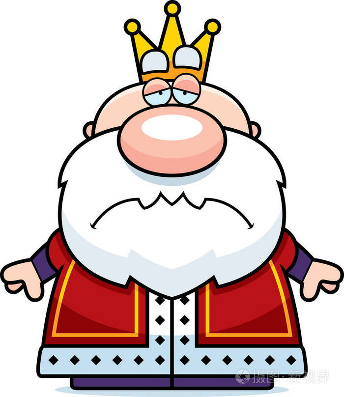 卡通惊讶的国王