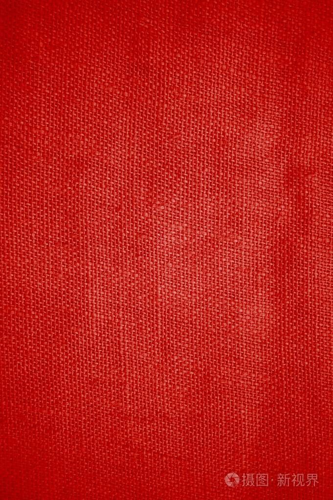 红色的细麻布纹理背景
