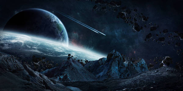 nasa 提供巨大的小行星飞船内部3d 渲染元素, 这是我巨大的小行星宇宙