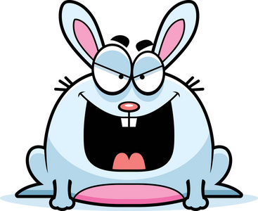 阴险的小兔子阴险的小公牛阴险的看海狸的卡通插图阴险的看鼠标的卡通