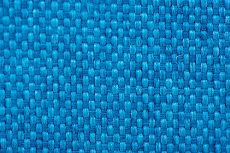 刺绣的天然亚麻织物.蓝色颜色照片