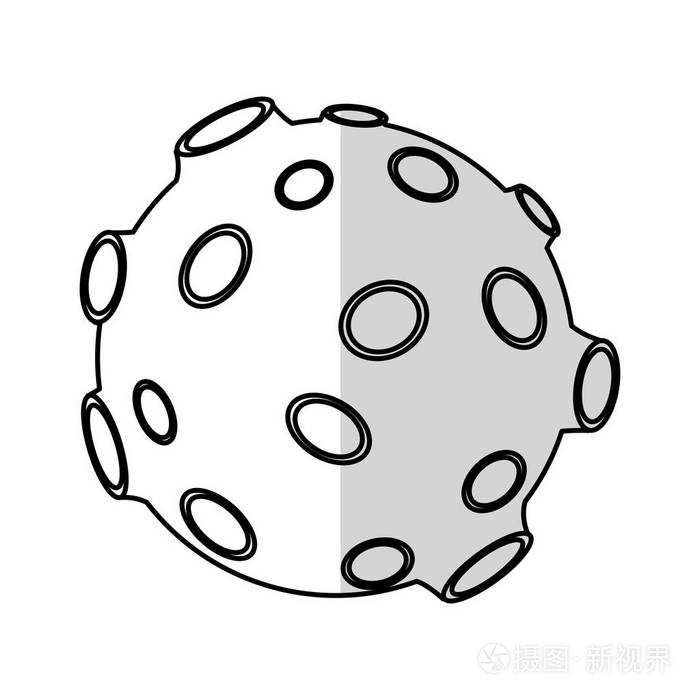 孤立的小行星设计插画-正版商用图片1rh8vq-摄图新视界