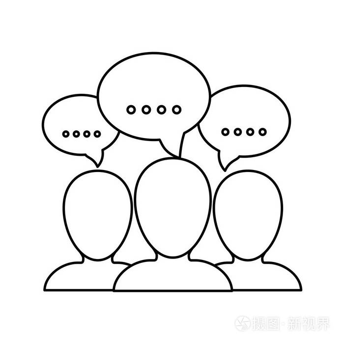 人们谈论象形图插画-正版商用图片1rhb5c-摄图新视界
