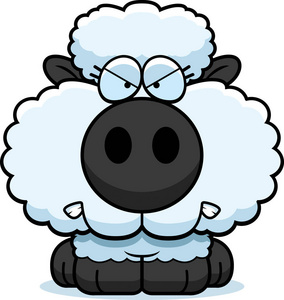 简画小羊卡通小羊生气照片