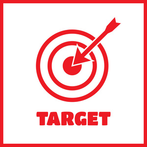 红色和白色的飞镖目标向量图片靶心目标图标图片模板与目标概念图片