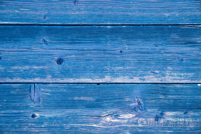 旧的蓝色的自然形态的木材纹理