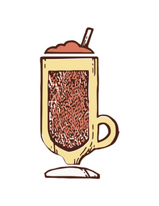 杯具的拿铁咖啡图标图片