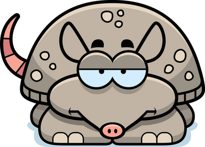 无聊的小犰狳犰狳吉祥物为安防系统公司或其他水彩画绘画关于折纸手工