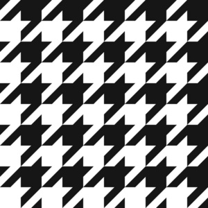 矢量图像在黑色和白色的不同千鸟格矢量无缝 ikat 模式千鸟格矢量花纹