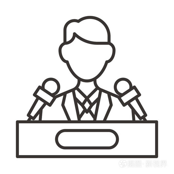 演讲表演扬声器插画-正版商用图片1ri9s6-摄图新视界