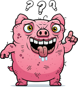 流口水的猪头像图片