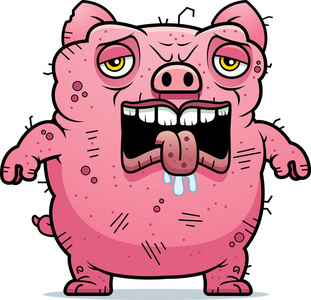 流口水的猪头像图片