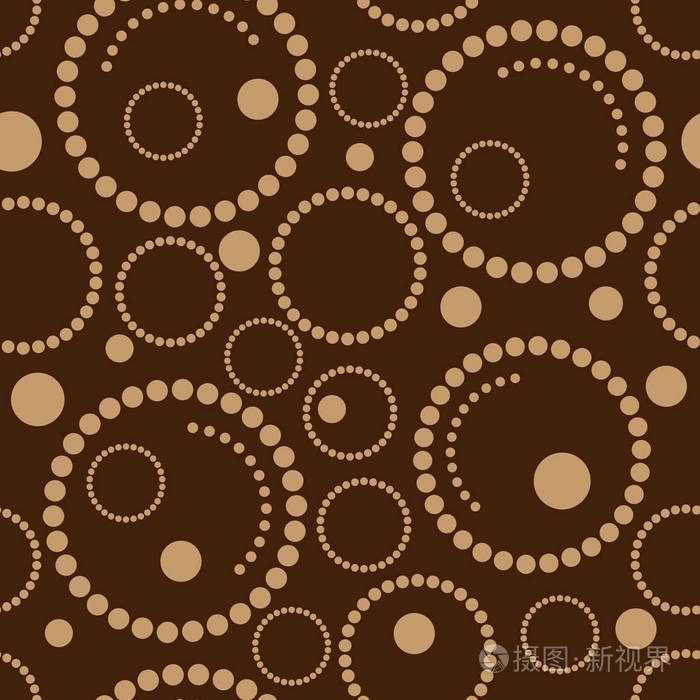几何的棕色背景圆圈