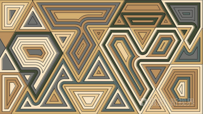 随机几何形状壁纸矢量图抽象的图案设计棕色灰色颜色创意人物背景装饰