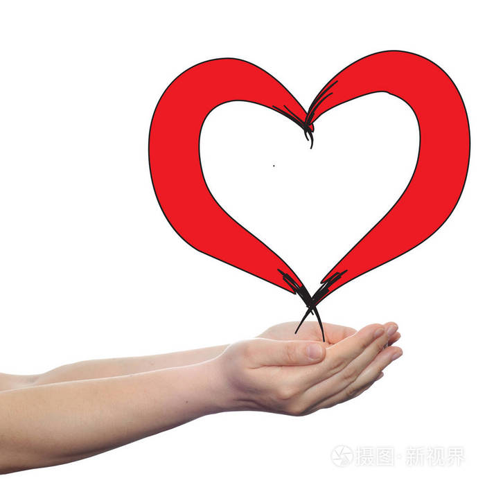 心脏的形状在手