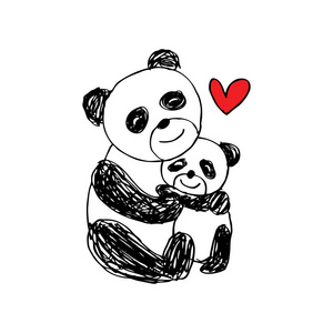 可爱卡通熊猫图片