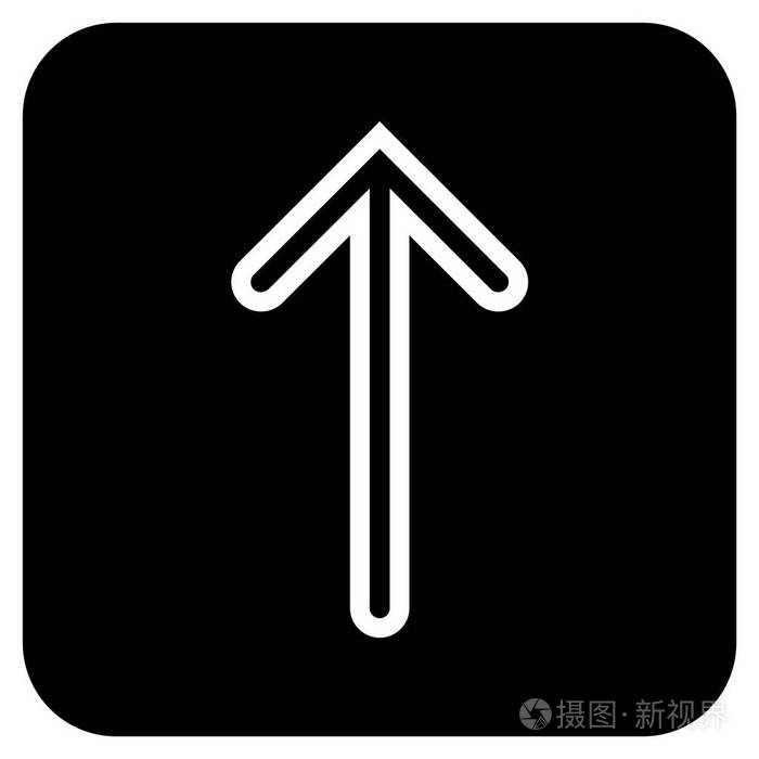 平面向上箭头平方矢量图标插画-正版商用图片1rixf8-摄图新视界