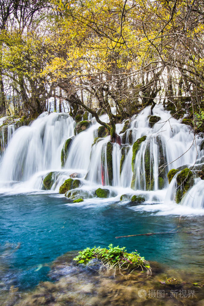 箭竹瀑布九寨沟风景区照片-正版商用图片1rj750-摄图新视界