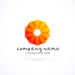 创造性的橙色公司商标概念图片
