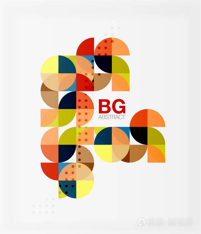 简约的圆组成背景