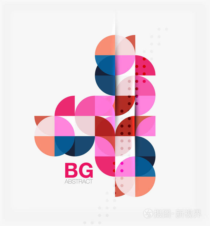 简约的圆组成背景