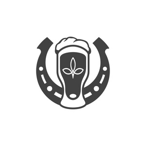 马蹄形剪影图片