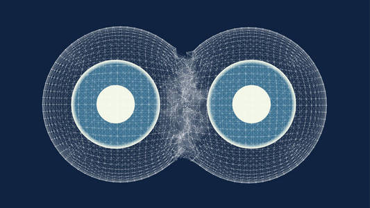 分子间两个粒子间的碰撞照片