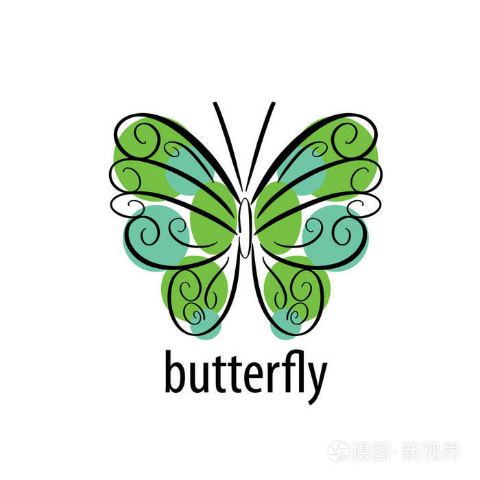 矢量蝴蝶标志