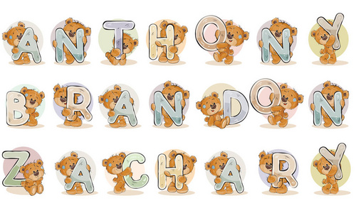 男孩名字的首字母图片