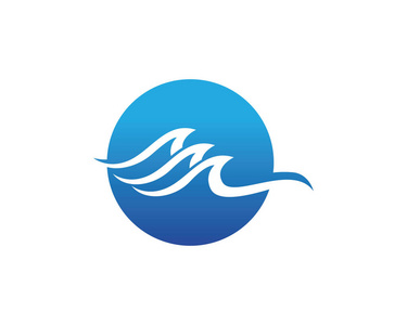 波水海滩或海蓝色标志模板照片