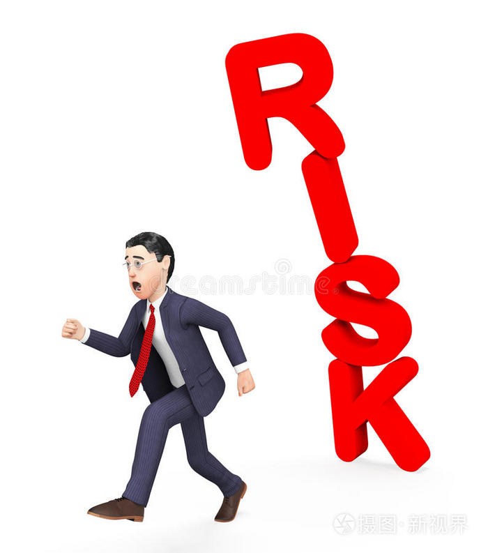 商人规避风险表明不稳定的危险和问题