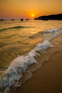早晨 海岸 海滩 求助 日落 太阳 美女 岛屿 海岸线 亚洲