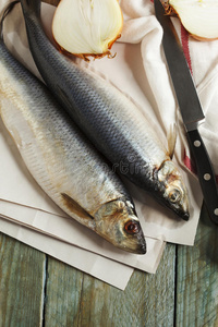 海的 海鲜 产品 小吃 香薄荷 准备 特写镜头 鲱鱼 营养
