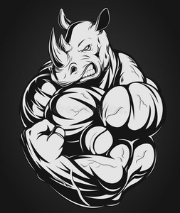 强壮漫画强壮的犀牛照片