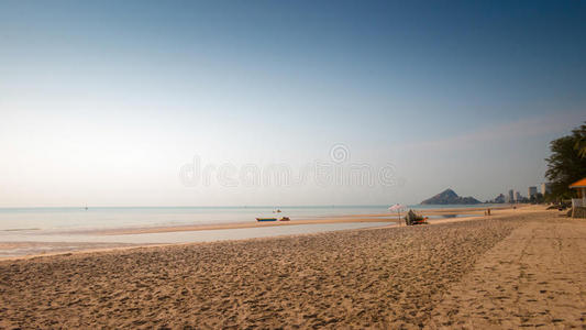 海滩和沙滩背景。