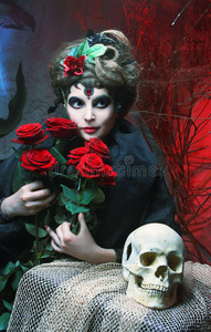 骷髅玫瑰图片