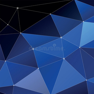 抽象三角形几何蓝色