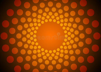 抽象橙色圆圈