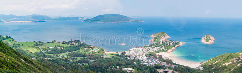 海湾 乡村 遥远的 房子 海洋 全景图 宽的 瓷器 自然