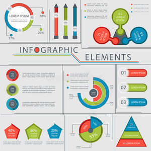 创造性的商业信息图表元素。